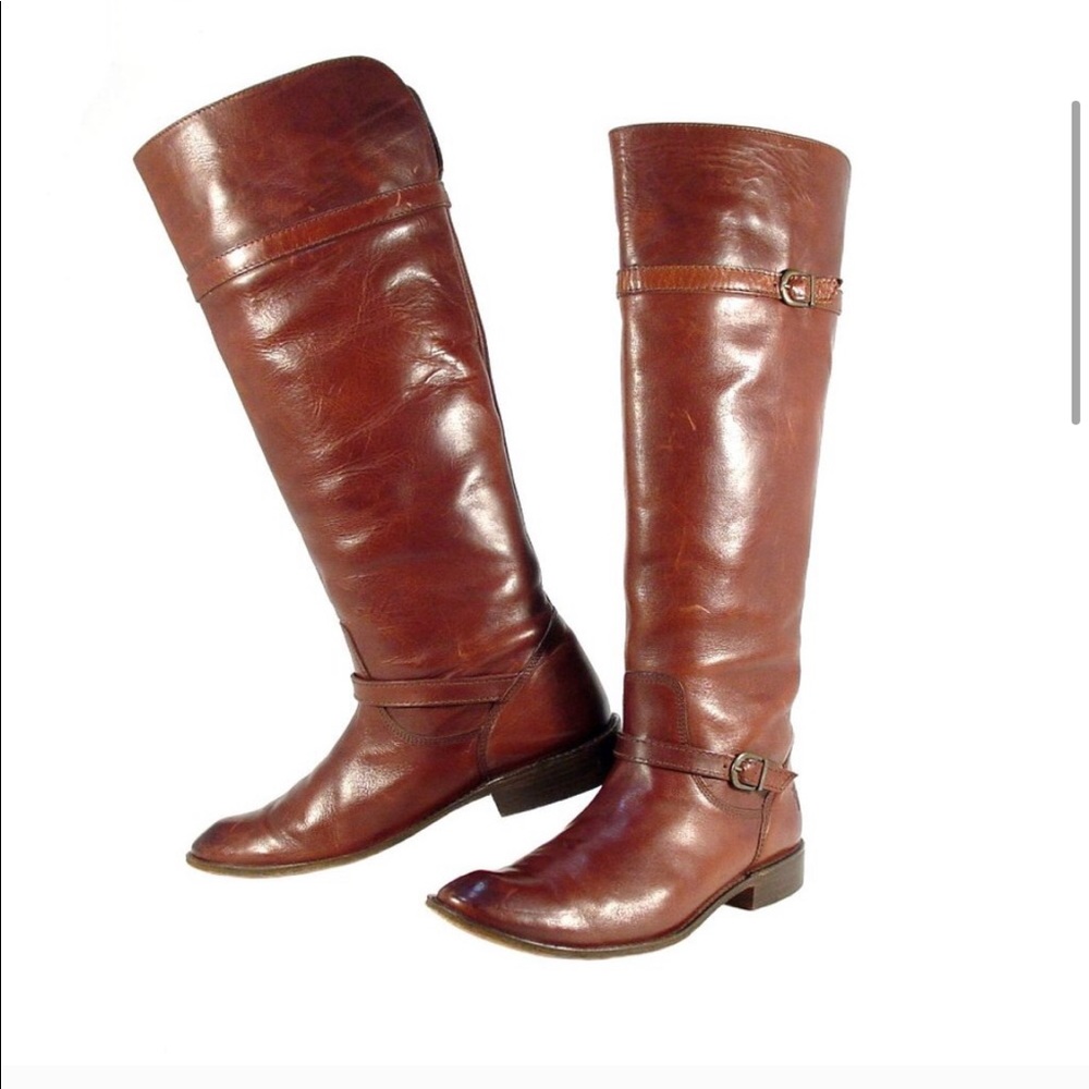 FRYE Shirley 77745 Vintage Equestrian Harness Boot